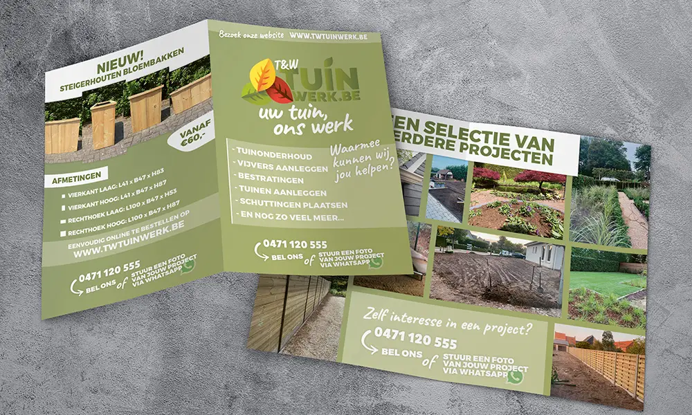 A4-flyer met vouw